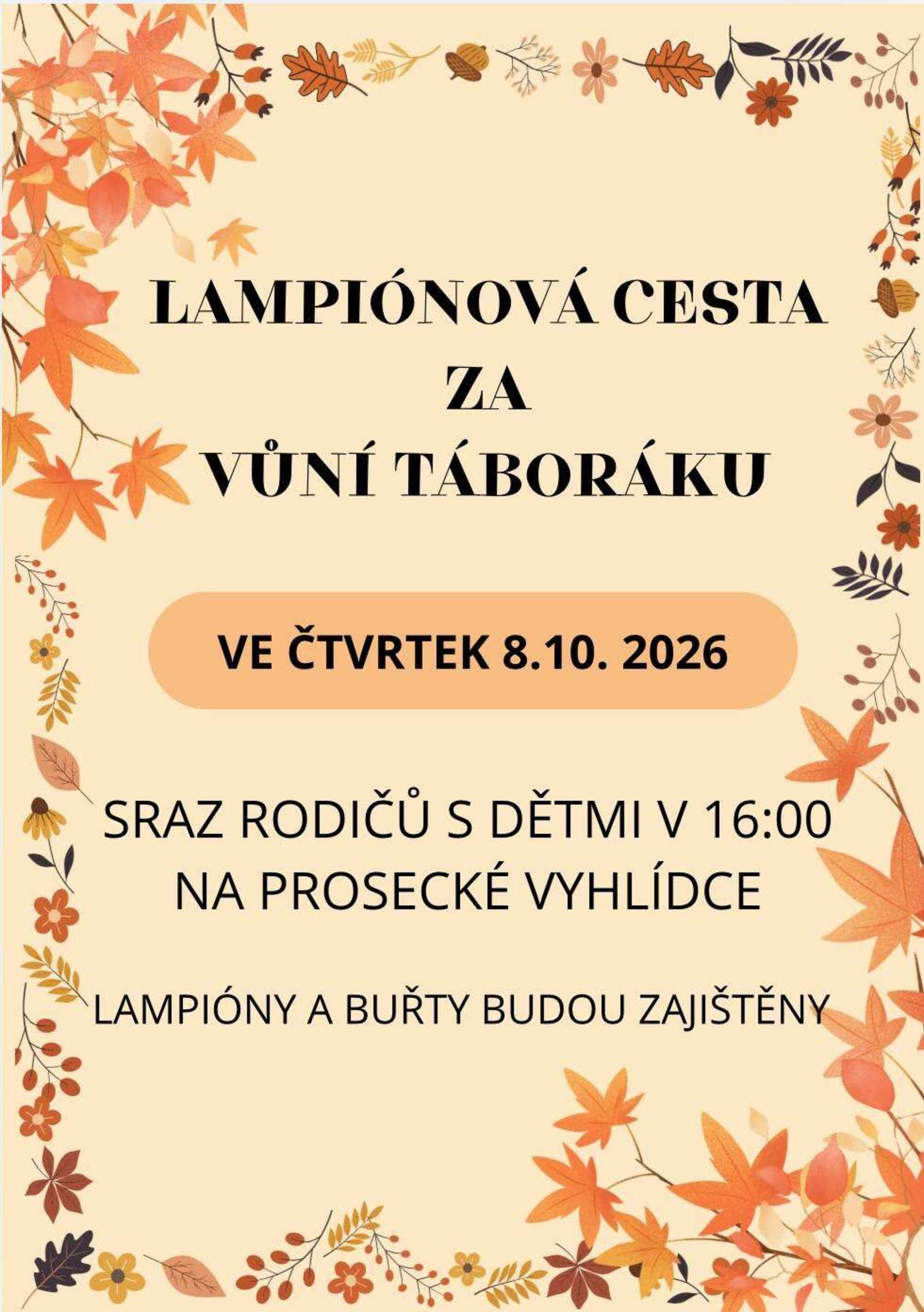 Lampiónová cesta za vůní táboráku